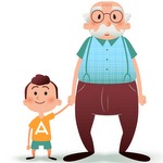 Grandfather and grandson
