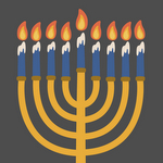 French Hanukkah menorah