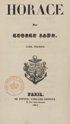 Horace, by George Sand